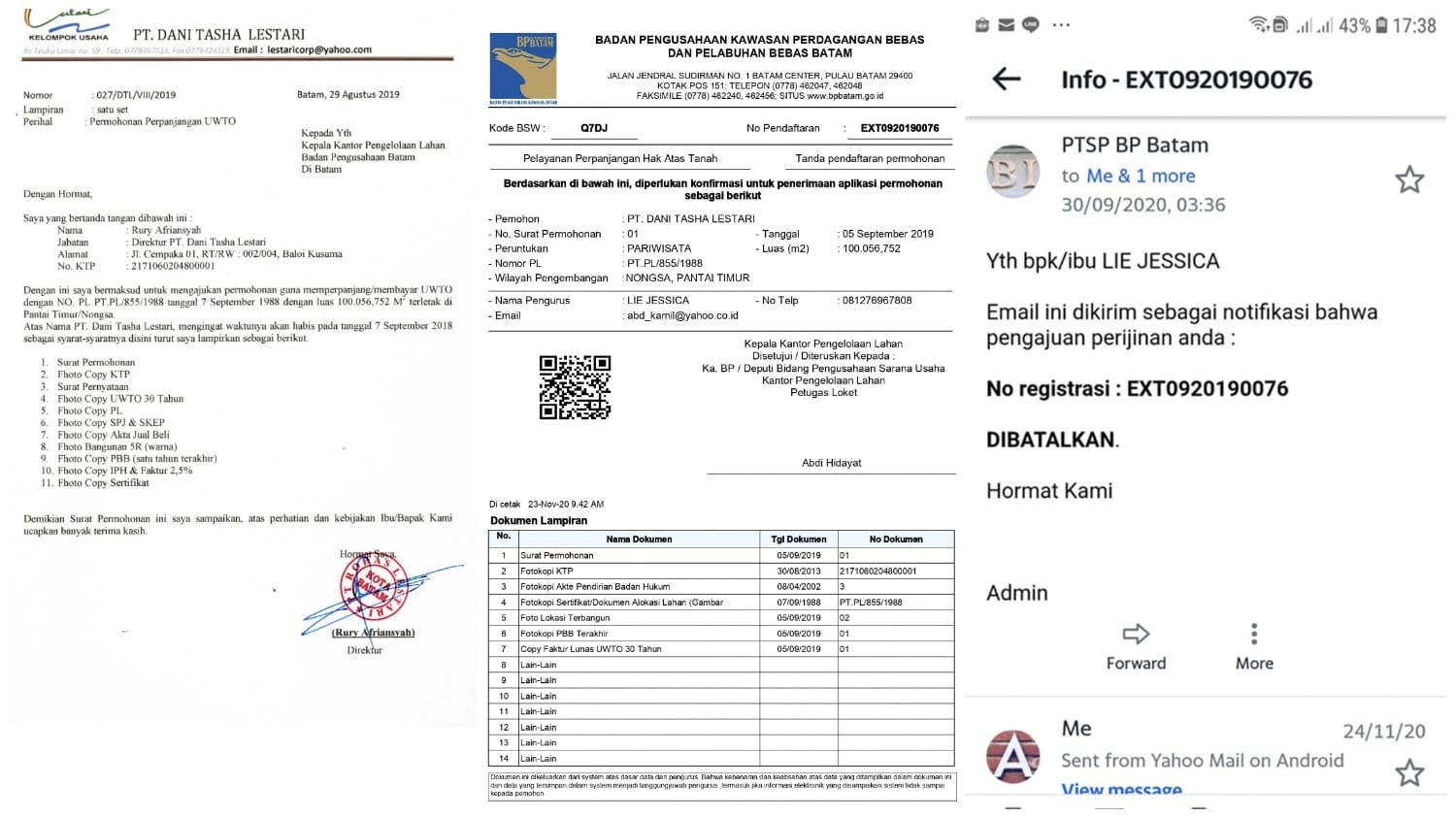 Direktur PT DTL Sebut Fitnah Jika BP Batam Beri Kesempatan Perpanjangan UWT Hotel Purajaya